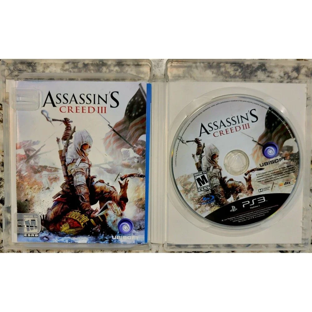 SONY PLAYSTATION 3 PS3: ASSASSIN'S CREED III,CIB, VG COND, CLEAN DISC, FAST SHIP